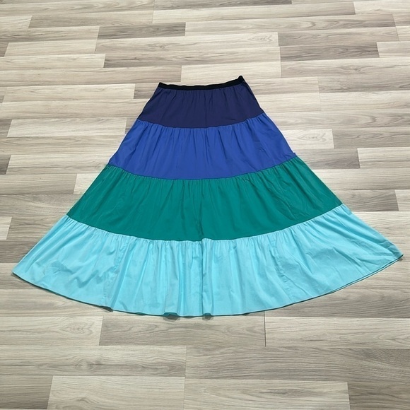 Johnny Was Dresses & Skirts - Johnny Was Blue and Green Tiered Maxi Skirt